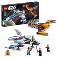 LEGO Star Wars New Republic E-Wing vs. Shin Hati’s Starfighter, Ahsoka Series Set with 2 Toy Vehicles, Droid Figure, 4 Minifigures and 2 Lightsabers 75364