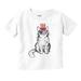 Cat Lovers Patriotic American Kitty Toddler Boy Girl T Shirt Infant Toddler Brisco Brands 3T
