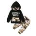 OLLUISNEO Toddler Baby Boys Clothes Set Pullover Big Pocket DADDY S BOY Hoodie Top + Long Pants Set Baby Boys Outfits Set 3-4 Years