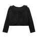 Fall Savings! 2023 TUOBARR Kids Cardigan Sweaters Girls Toddler Girls Long Sleeve Cardigan Kids Button Closure Knitted Dress Up Cropped Sweaters Tops Winter Clothes Black 7-8 Years