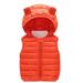 Pedort Plus Size Down Vest for Boys Casual Zipper Active Puffer Vest Winter Sleeveless Padded Coat Outwear Quilted Jacket Orange 120