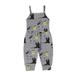 QIPOPIQ Girls Clothes Clearance Toddler Kids Boys Girls Fashion Cute Funny Cat Spider Print Suspenders Romper Jumpsuit