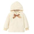 AKAFMK Girls Winter Coats Girls Outerwear Jackets and Coats Rain Coats for Girls Winter Infant Toddler Baby Boys Girls Long-sleeved Thickened Warm Flannel Hooded Sweater Beige 2-3 Years