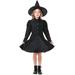 ZRBYWB Girls Dresses Toddler Kids Girls Witch Style Comtome Party Dress Hat Outfit Set Dress For Kids