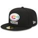 Men's New Era Black Green Bay Packers 2023 NFL Crucial Catch 59FIFTY Fitted Hat