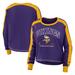 Women's WEAR by Erin Andrews Purple Minnesota Vikings Plus Size Colorblock Long Sleeve T-Shirt