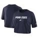 Women's Nike Navy Penn State Nittany Lions Wordmark Cropped T-Shirt