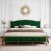 House of Hampton® Graysyn Bed Upholstered/Velvet/Metal & Upholstered/Metal in Green/Yellow | 41.7 H x 82.7 W x 60.8 D in | Wayfair