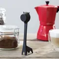 Cartoon Giraffe Shape Coffee Spoon Cute Design Black Powder Quantitative Long Handle Scoops Plastic