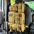 Molle Car Seat Back Organizer Tactical Seat Back Organizer with 5 Molle Pouches Universal Vehicle