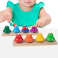 Cloches à main en bois diatoniques colorées 8 notes jouet Musical pour enfants en bas âge