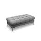 Banc 2 places en tissu velours gris clair