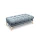 Banc 2 places en tissu velours bleu clair