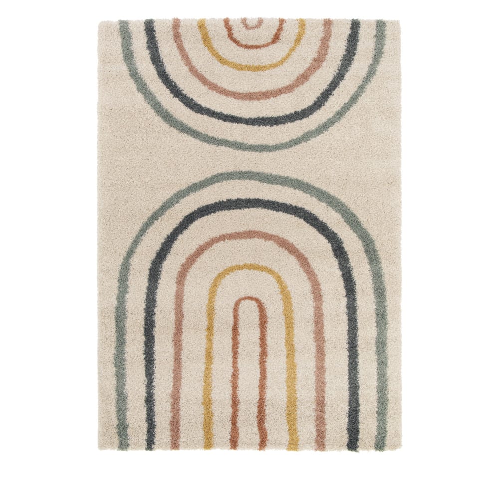 Tapis contemporain géométrique - 160x230cm Multicolore Polypropylène