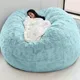Neue riesige Sofa bezug ohne Füllstoff weicher wasch barer Stoff flauschiger Pelz Sitzsack Bett