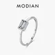 Modian Sterling Silber Smaragd geschnitten Rechteck cz Ring exquisite einfache Jubiläums geschenke