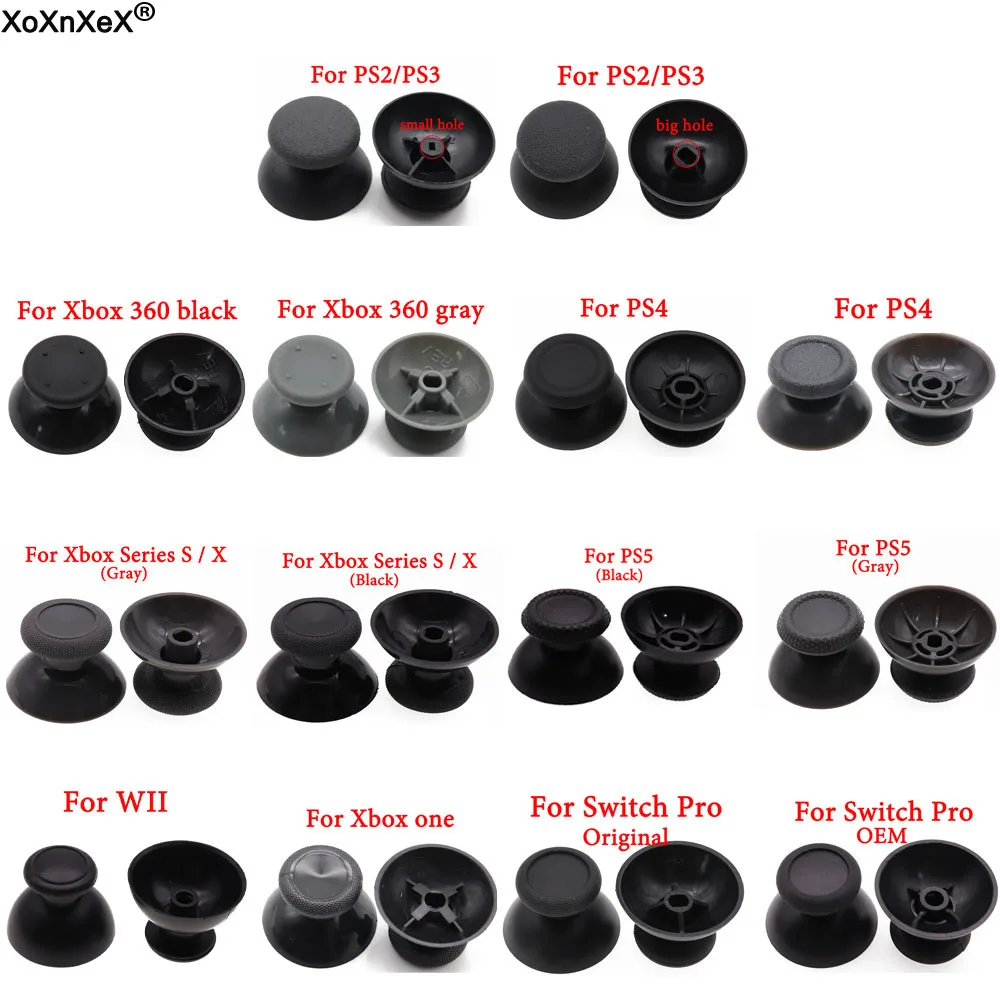 2 stücke Ersatz Controller Analog Ankunfts-thumbstick Thumb Stick Pilz Grip Cap Abdeckung für PS2 PS3 PS4 Pro Dünne PS5 Reparatur teil Grau