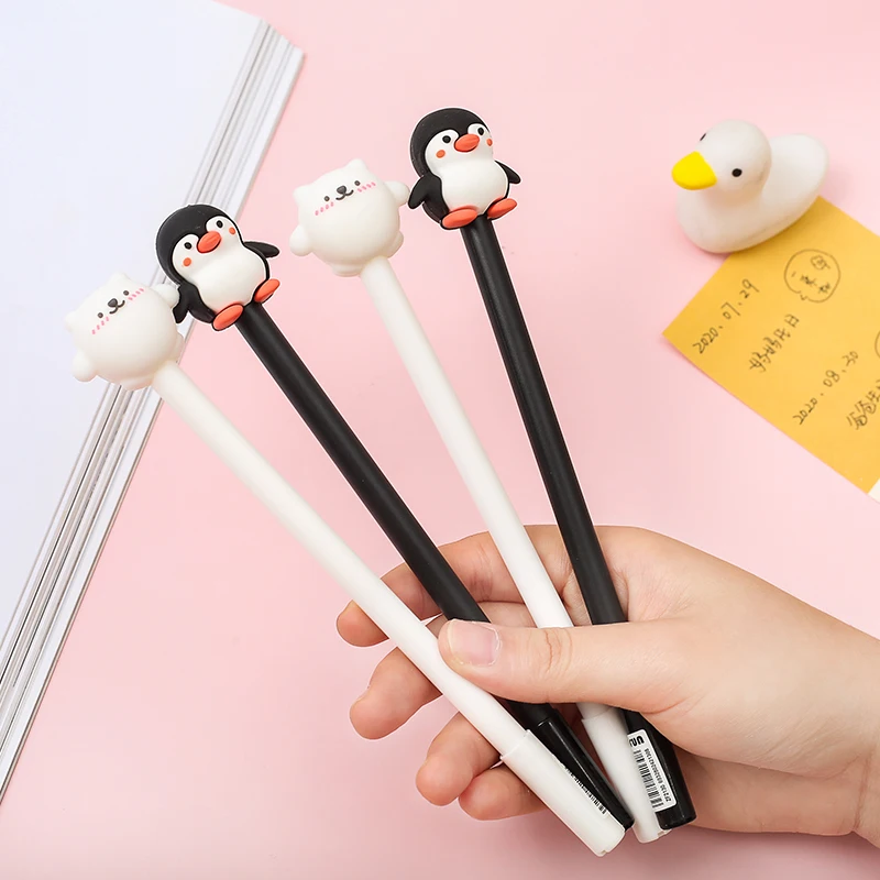 TUTU 1 PCS 0 5mm Nette Kawaii Polar bär pinguin Kunststoff Gel Stift Schöne Macaron Marker Stift Für