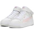 Sneaker PUMA "CARINA STREET MID" Gr. 37,5, pink (puma white, frosty pink, feather gray) Schuhe Schnürstiefeletten