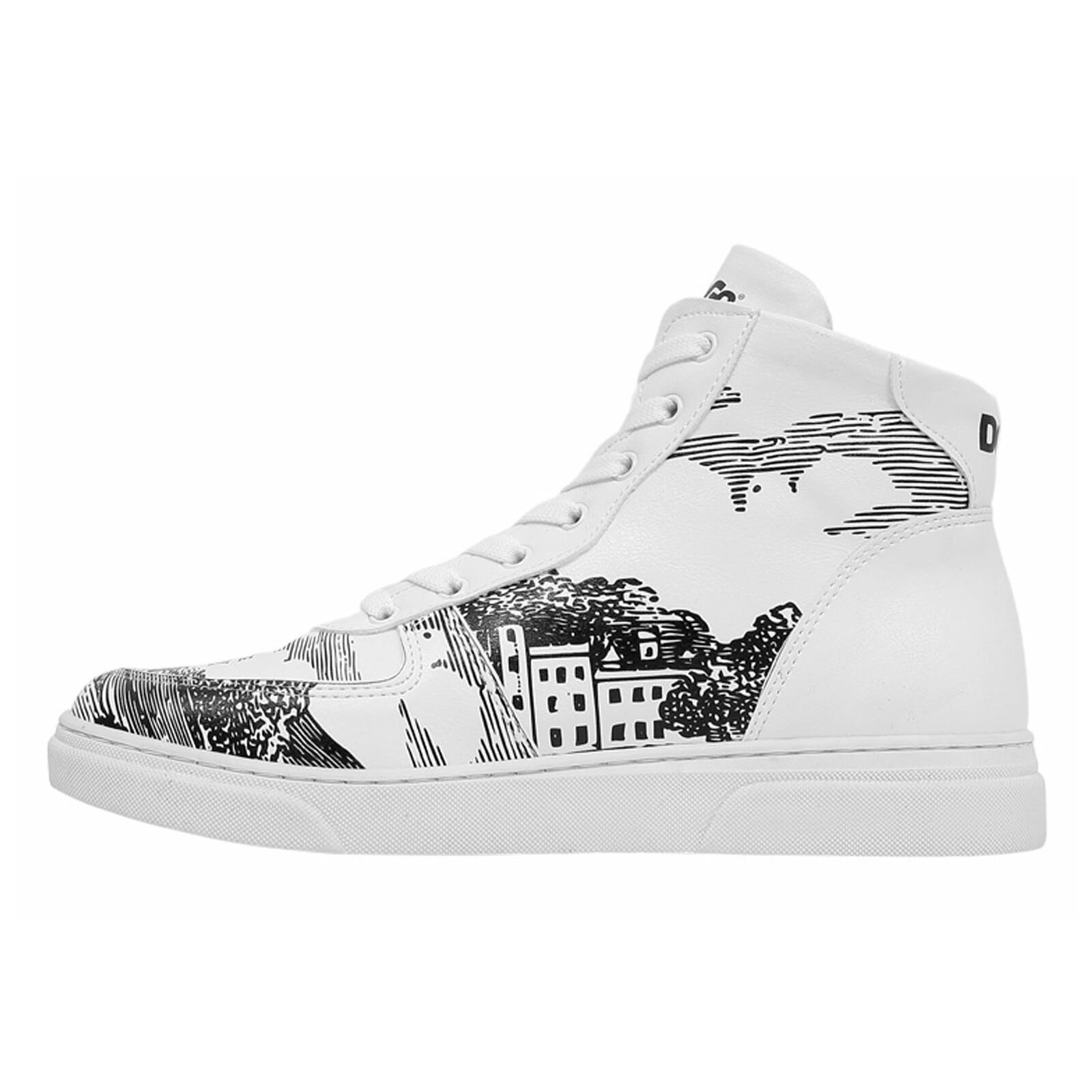 Stiefelette DOGO "Ace Boots Trust Me Buddy Damen Stiefeletten", Damen, Gr. 36, Normalschaft, weiß, Lederimitat, Schuhe Stiefelette, Handgefertigt