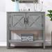 35'' Farmhouse Wood Buffet Sideboard Console Table with Bottom Shelf and 2-Door Cabinet, for Living Room