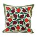 Novica Handmade Trendy Pomegranate Hand-Embroidered Cushion Cover