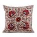 Novica Handmade Suzani Garden Embroidered Silk And Cotton Cushion Cover