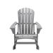 Adirondack Outdoor Rocking Chair, Solid Pine Wood Chair for Patio, Backyard, Garden