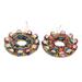 Novica Handmade Friendship Circle Cotton Ornaments (Pair)