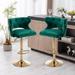 Velvet Bar Stools PU Dining Chair set of 2 With Swivel and Height Adjustable Barstool Modern Kitchen Bar Stools