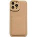 Compatible with iPhone Case PU Leather Credit Card Slot Holder Wallet Camera Lens Protection Shockproof Cover Phone Case (Brown iPhone 13 Pro Max)