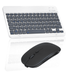 Rechargeable Bluetooth Keyboard and Mouse Combo Ultra Slim Full-Size Keyboard and Ergonomic Mouse for Phones and All Bluetooth Enabled Mac/Tablet/iPad/PC/Laptop - Shadow Grey with Black Mouse