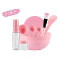 Face Mask Mixing Bowl Set Silicone DIY Face Mask Tool Kit with Facial Mask Bowl Silicone Brush Spatula Measuring Spoons Measuring Cup Sponge Makeup Headband