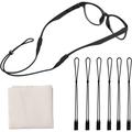 Adjustable Eyeglasses Strap Eyewear Retainer 6 Pack with Glasses Cleaning Cloth Silicone Sunglasses Holder Strap Eyeglasses Retainer