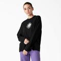 Dickies Women's Garden Plain Long Sleeve T-Shirt - Black Size XL (FLR11)