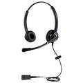 Cisco Phone Headsets for Office Phones - Binaural Call Center HD Telephone Headset with Microphone for Landline Phones - Corded Desk Phone Headset with RJ9 Adapter - Compatible with Cisco IP Phone