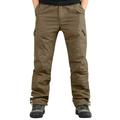 Sehao cargo pants for men Mens Casual Multi Pocket Zipper Buckle Outdoor Tooling hiking pants Yellow L