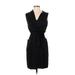 Elie Tahari Casual Dress - Sheath V Neck Sleeveless: Black Print Dresses - Women's Size 2
