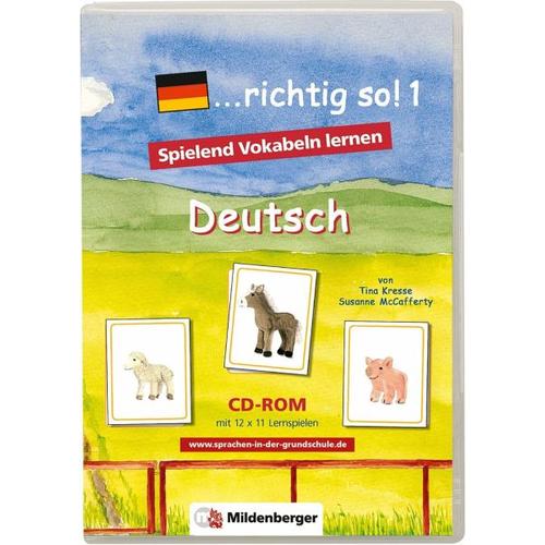 richtig so!, 1 CD-ROM. Tl.1, CD-ROM / ... richtig so!. Lernspiele für den Deutsch-Förderunterricht - Mildenberger