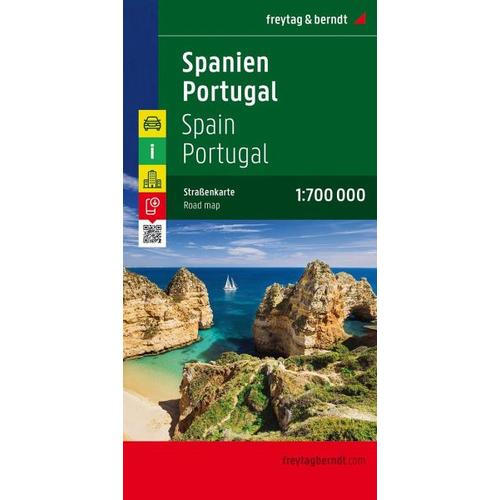 Spanien - Portugal, Straßenkarte 1:700.000, freytag & berndt. Spain, Portugal. España, Portugal. Espagne, Portugal. Spagna, Portugal
