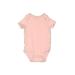 Baby Gap Outlet Short Sleeve Onesie: Pink Solid Bottoms - Size 0-3 Month