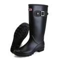 Jesindr Women's Half Height Wellington Boots, Fashion Protective Rubber Shoes, Comfortable, Non-Slip, Breathable Women's Wellington Boots, black, 7 UK