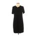 White House Black Market Casual Dress - Shirtdress: Black Dresses - Women's Size Medium