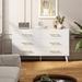 George Oliver Ororo 6 - Drawer Dresser Wood in White | 30 H x 47.5 W x 15 D in | Wayfair 0A2B3854B6C4482380670BFB9E530D6A