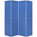 Latitude Run® Aromola 70" W x 71" H 4 - Panel Solid Wood Folding Room Divider Wood in Blue | 71 H x 70 W x 1 D in | Wayfair