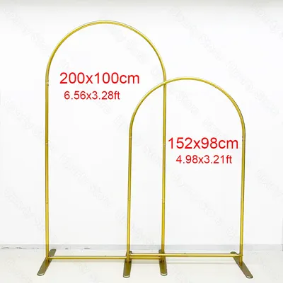 Arche de support dorée pour décoration de mariage aluminium métal support d'arc de ballon cadre