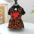 Robe de princesse avec sangle à motif léopard pour chien chiens de petite et moyenne taille