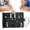 Jeu de Backgammon de voyage pliable en cuir PU échiquier éducatif pour enfants 37x25cm nouvelle