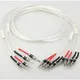 Hi-end 5N OCC Silver Plated Speaker Cable Banana Plug 2to2 Single cable 2 to 4 Biwire HiFi Audio