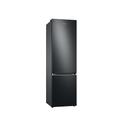 Samsung Kühl-Gefrier-Kombination, Kühlschrank mit Gefrierfach, 203 cm, 390 l Gesamtvolumen, 114 l Gefrierteil, AI Energy Mode, Flaschenregal, Premium Black Steel, RL38C602CB1/EG